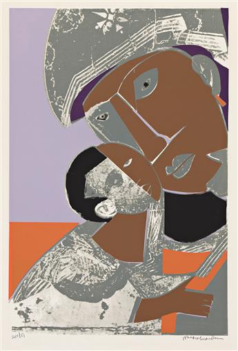 ROMARE BEARDEN (1911 - 1988) Mother and Child.